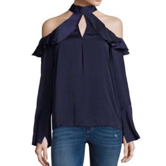 belle sky Tops - Belle & Sky feminine long sleeve cold shoulder top